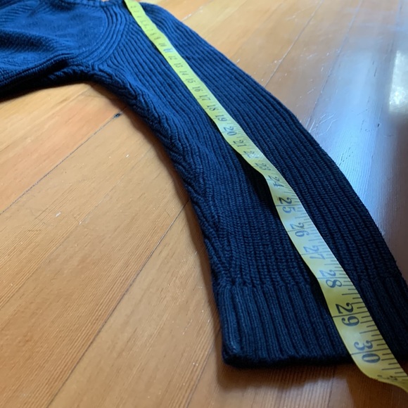 Zara 100% cotton crewneck sweater, dark navy blue - Picture 4 of 9